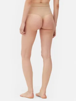 Shapewear|Primark Nahtloser Shapewear-Tanga Mit Hohem Bund Taupefarben
