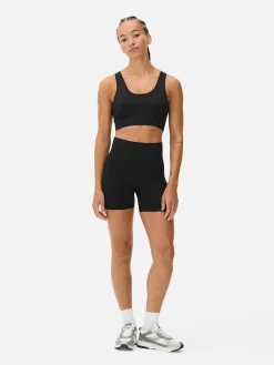 Fitnesskleidung Und Activewear|Primark Nahtloser Sport-BH Schwarz