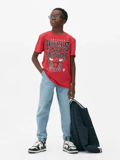 Tops Und T-Shirts|Primark „NBA Chicago Bulls“ T-Shirt Mit Grafik Rot