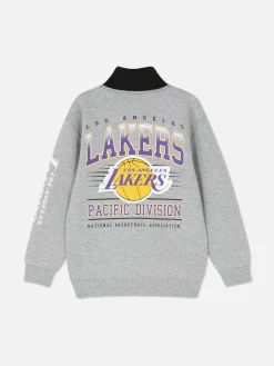 Hoodies Und Sweatshirts|Primark „NBA LA Lakers“ Sweatshirt Mit Reißverschluss Schwarz/Weiß