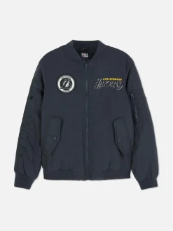 Jacken Und Mäntel|Primark „NBA Los Angeles Lakers“ Bomberjacke Grau