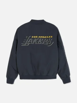 Jacken Und Mäntel|Primark „NBA Los Angeles Lakers“ Bomberjacke Grau
