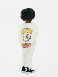 Jogginghosen|Primark „NBA Los Angeles Lakers“ Cargo-Jogginghose Ecrufarben