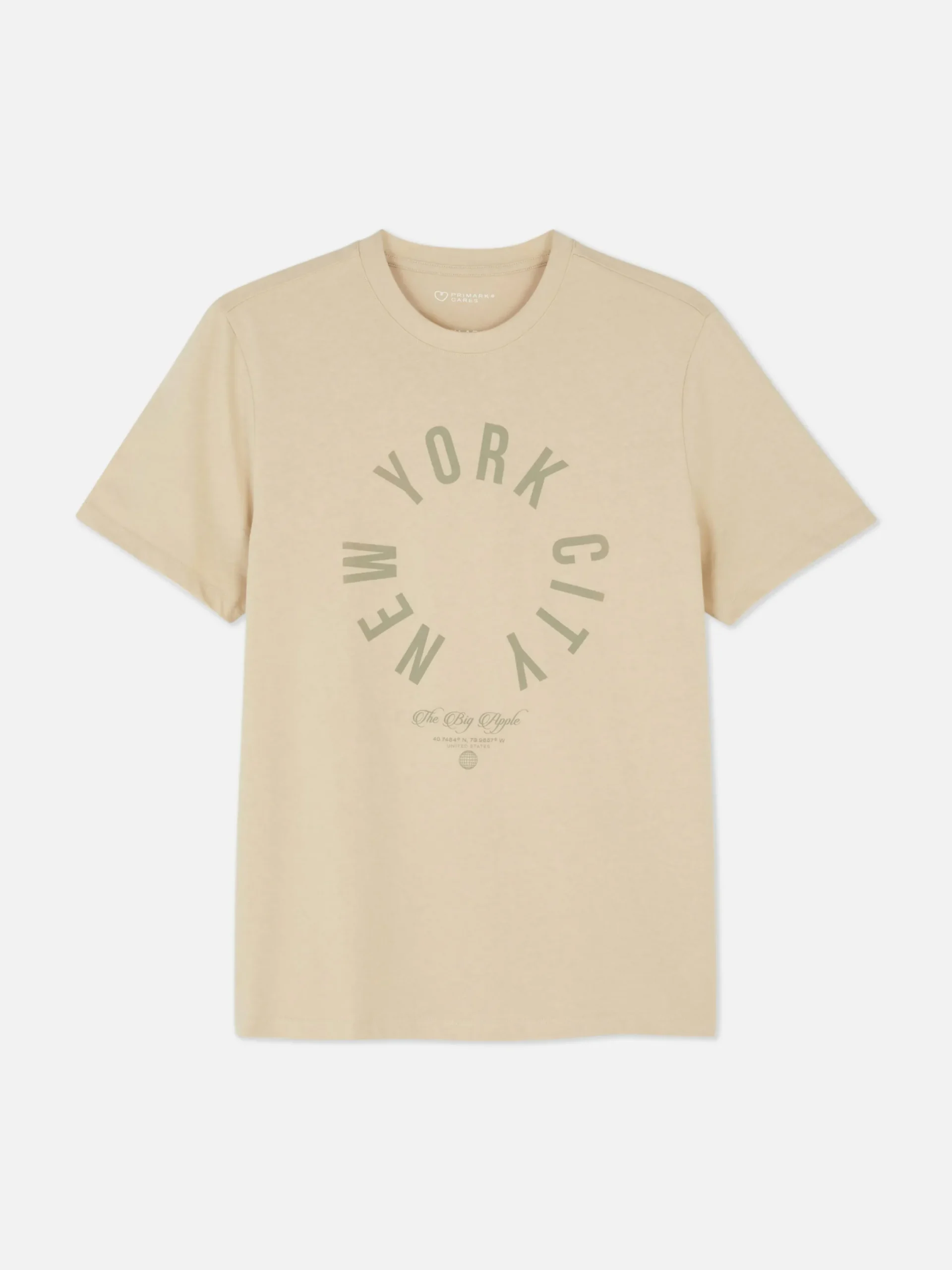 Tops Und T-Shirts|Primark „New York City“ T-Shirt Steinfarben