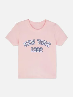 Tops Und T-Shirts|Primark „New York“ T-Shirt Hellrosa