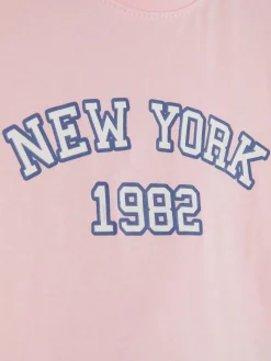 Tops Und T-Shirts|Primark „New York“ T-Shirt Hellrosa