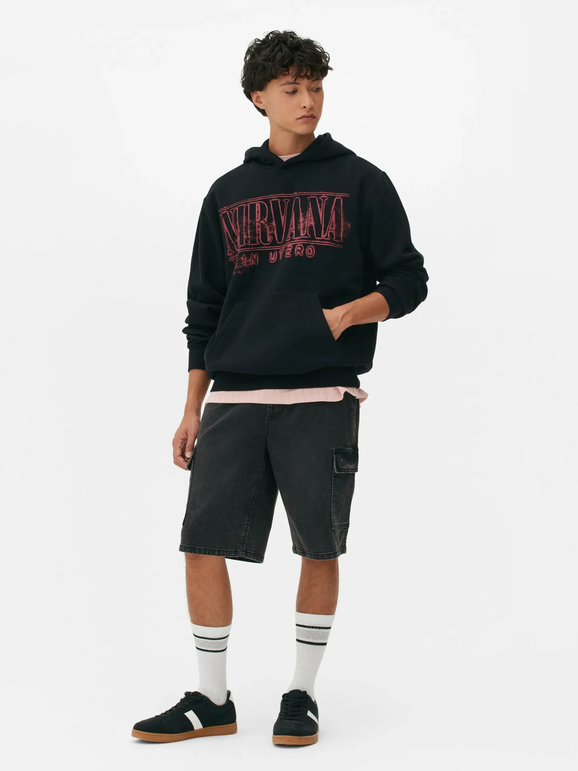 Grafik-T-Shirts Und -Sweatshirts|Hoodies Und Sweatshirts|Primark „Nirvana Albumcover“ Hoodie Schwarz