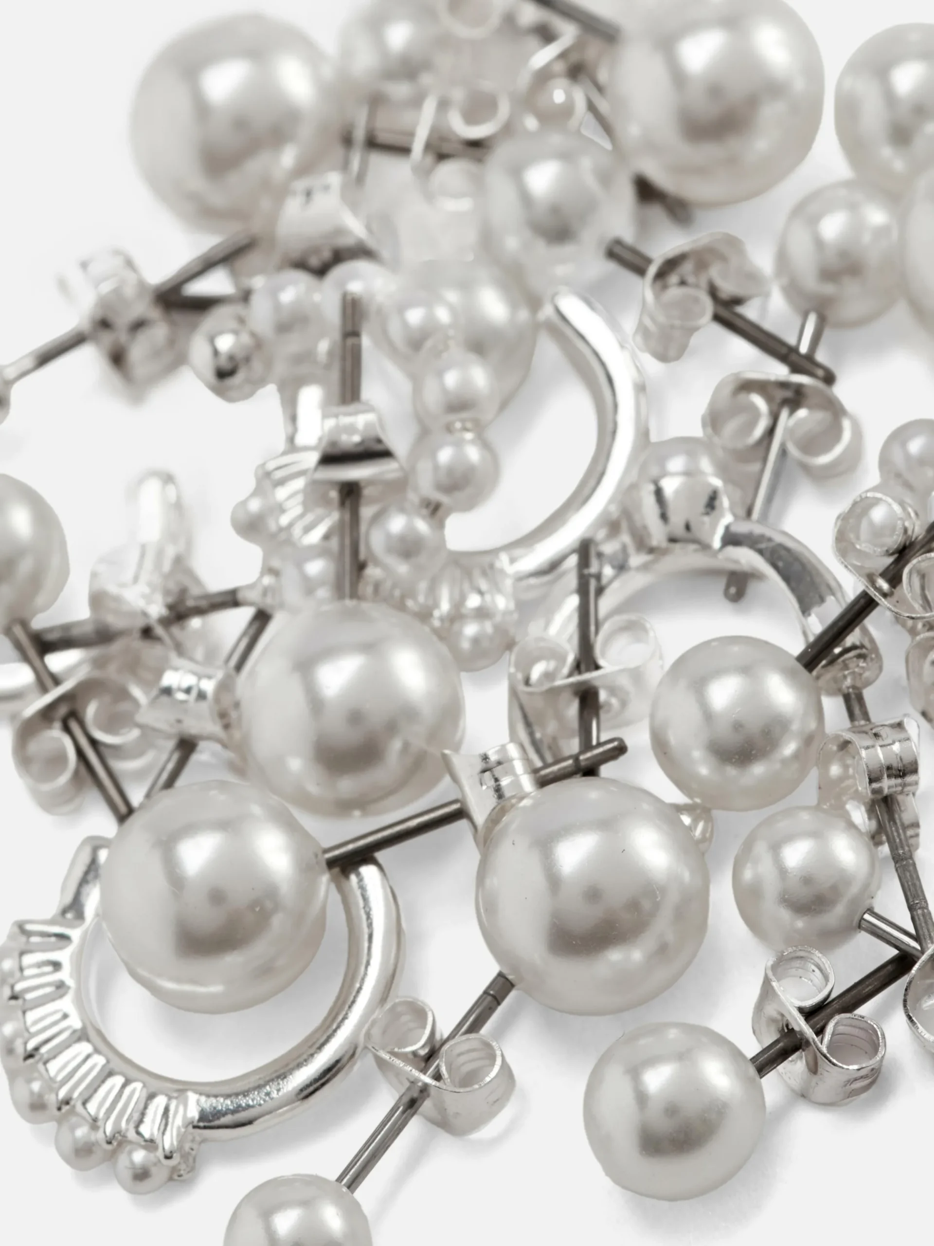 Schmuck|Primark Ohrstecker Mit Kunstperlen, 12er-Pack Weiß