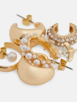 Schmuck|Primark Ohrstecker Mit Kunstperlen, 6er-Pack Gelb