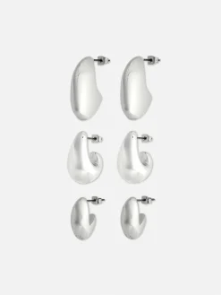 Schmuck|Primark Opulente „The Edit“ Hängeohrringe, 3-er-Pack Weiß