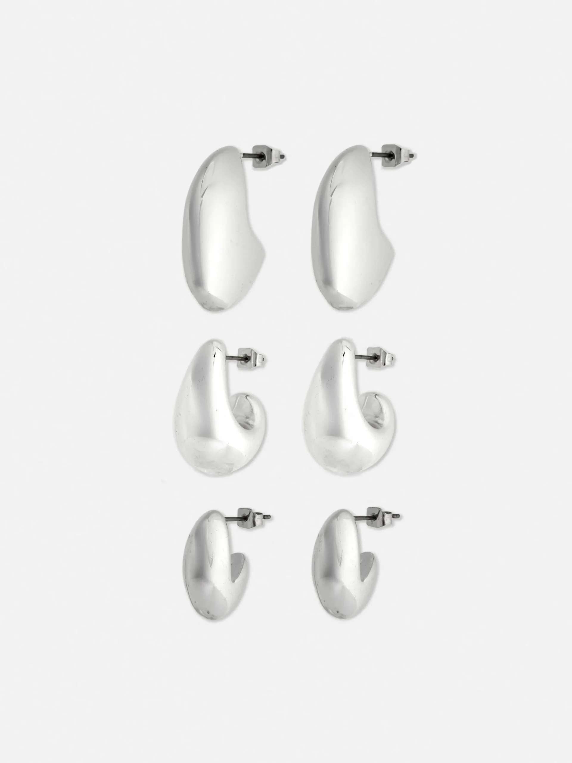 Schmuck|Primark Opulente „The Edit“ Hängeohrringe, 3-er-Pack Weiß