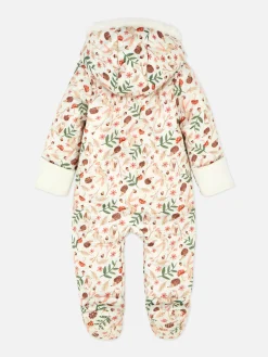 Babygirls Und Strampler|Primark Overall Mit Waldmuster Elfenbeinfarben