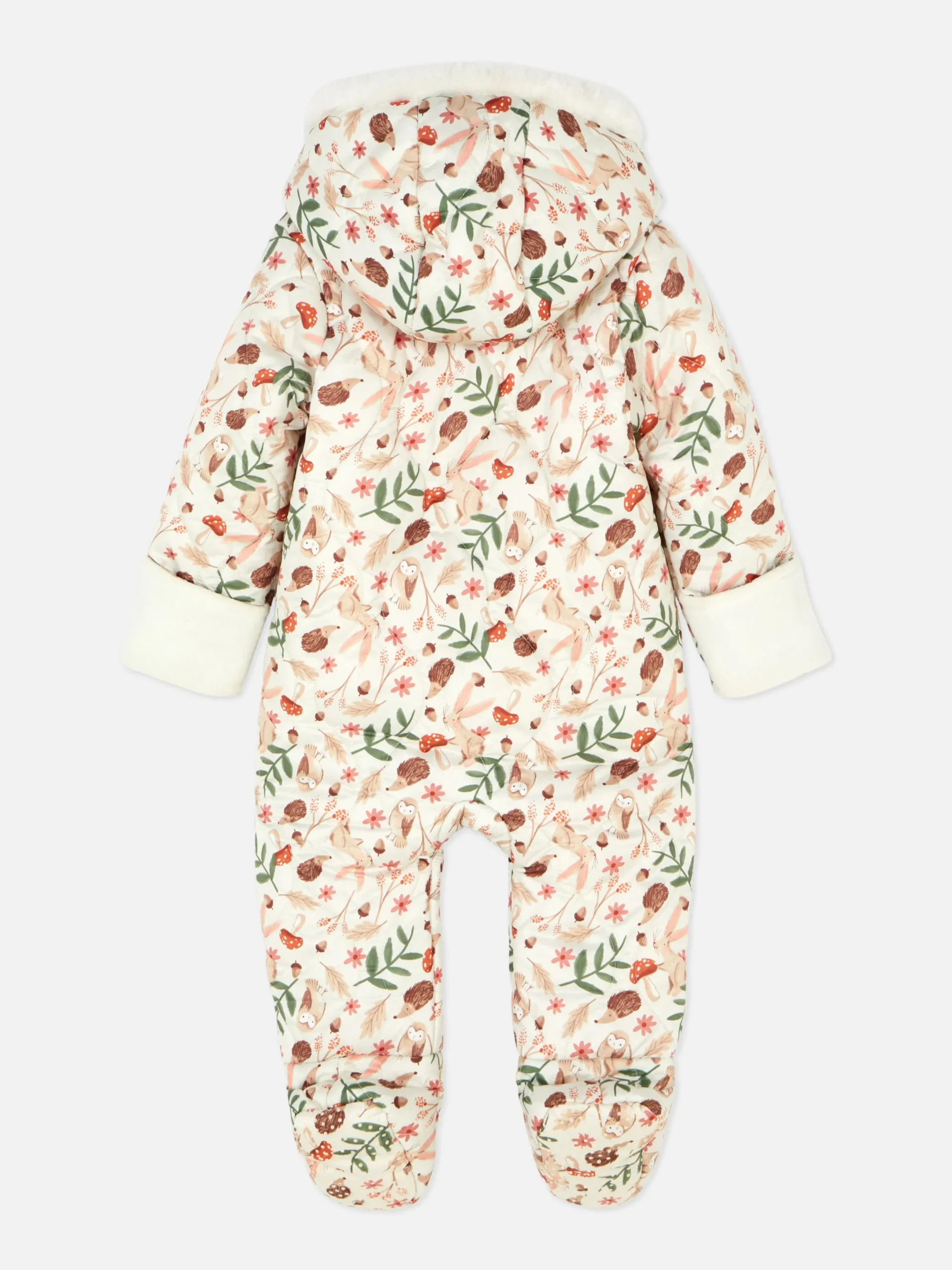 Babygirls Und Strampler|Primark Overall Mit Waldmuster Elfenbeinfarben
