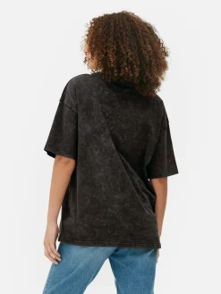Tops Und T-Shirts|Primark Oversized-T-Shirt Mit „Die Schlümpfe“ Comic-Print Anthrazitfarben