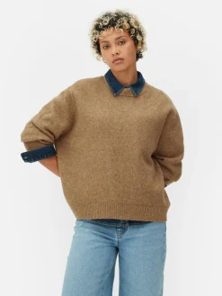 Pullover Und Cardigans|Primark Oversize-Pullover Mit Rundhalsausschnitt Kamelbraun