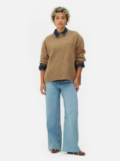 Pullover Und Cardigans|Primark Oversize-Pullover Mit Rundhalsausschnitt Kamelbraun