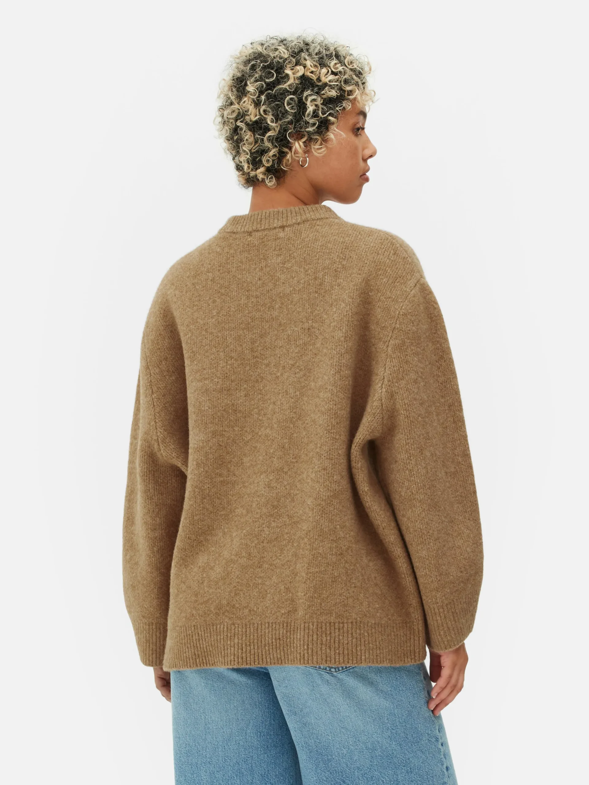 Pullover Und Cardigans|Primark Oversize-Pullover Mit Rundhalsausschnitt Kamelbraun
