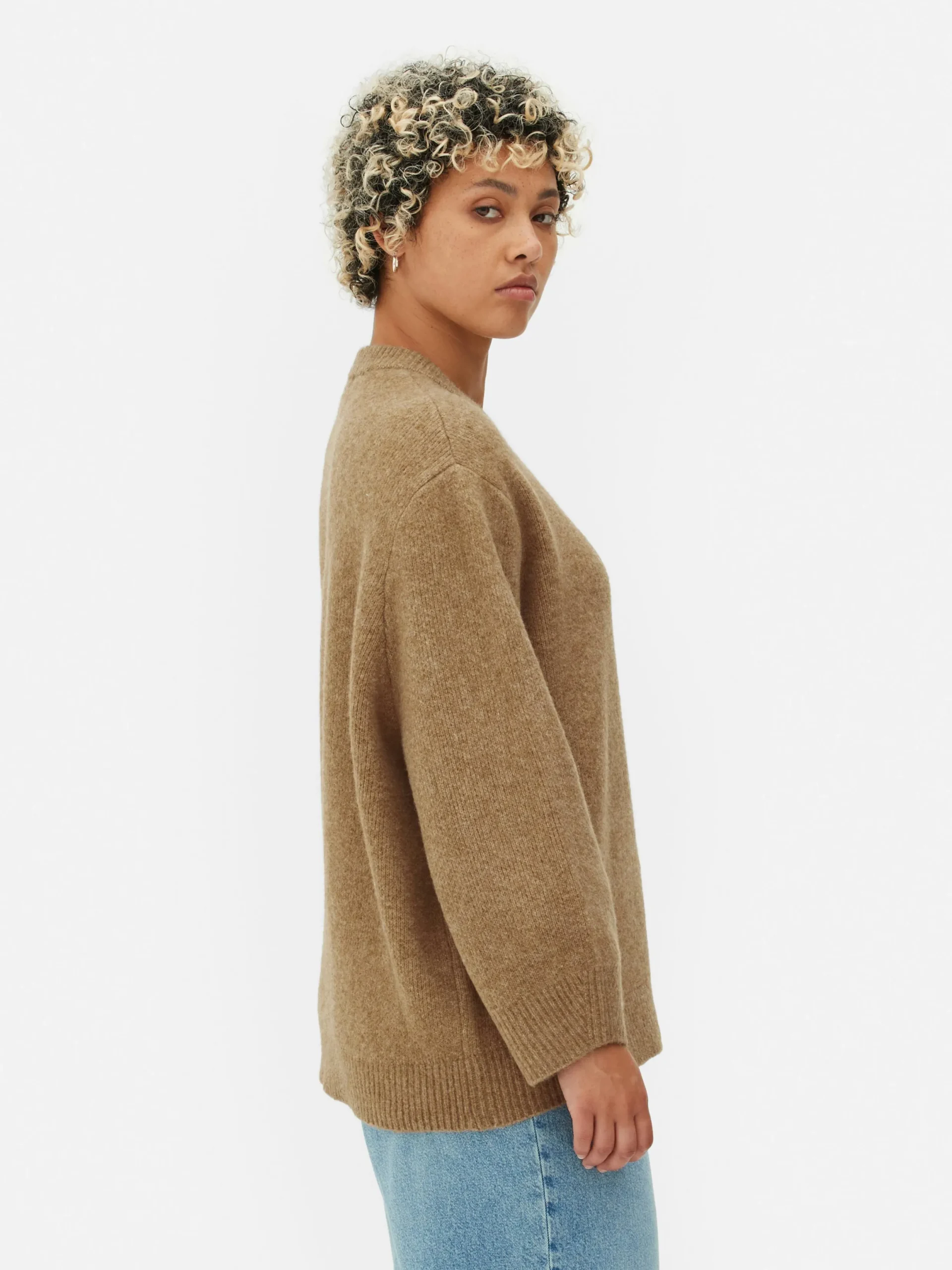 Pullover Und Cardigans|Primark Oversize-Pullover Mit Rundhalsausschnitt Kamelbraun