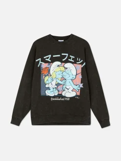 Hoodies Und Sweatshirts|Primark Oversize-Sweatshirt Mit „Die Schlümpfe“ Grafik Anthrazitfarben