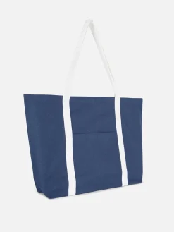 Taschen Und Portemonnaies|Primark Oversize-Tragetasche Aus Canvas Marineblau