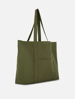 Taschen Und Portemonnaies|Primark Oversize-Tragetasche Aus Canvas Khakifarben