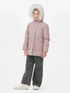 Jacken Und Mäntel|Primark Parka Mit Kapuze Aus Kunstfell Rosa