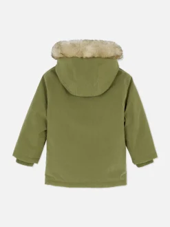 Jacken Und Mäntel|Primark Parka Mit Kunstfellkapuze Grün