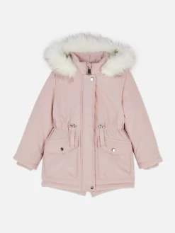 Jacken Und Mäntel|Primark Parka Mit Kunstfellkapuze Rosa