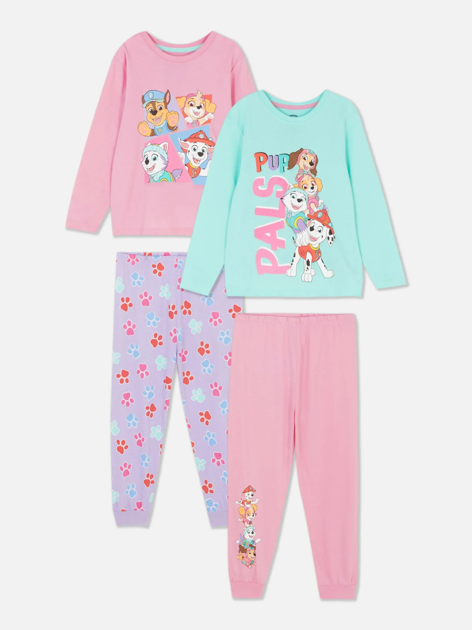 Schlafanzüge Und Nachtwäsche|Primark „PAW Patrol“ Langer Schlafanzug, 2er-Pack Multi