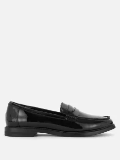 Flache Schuhe|Primark Pennyloafer Aus Kunstleder Schwarz