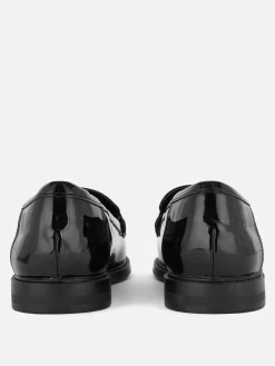 Flache Schuhe|Primark Pennyloafer Aus Kunstleder Schwarz