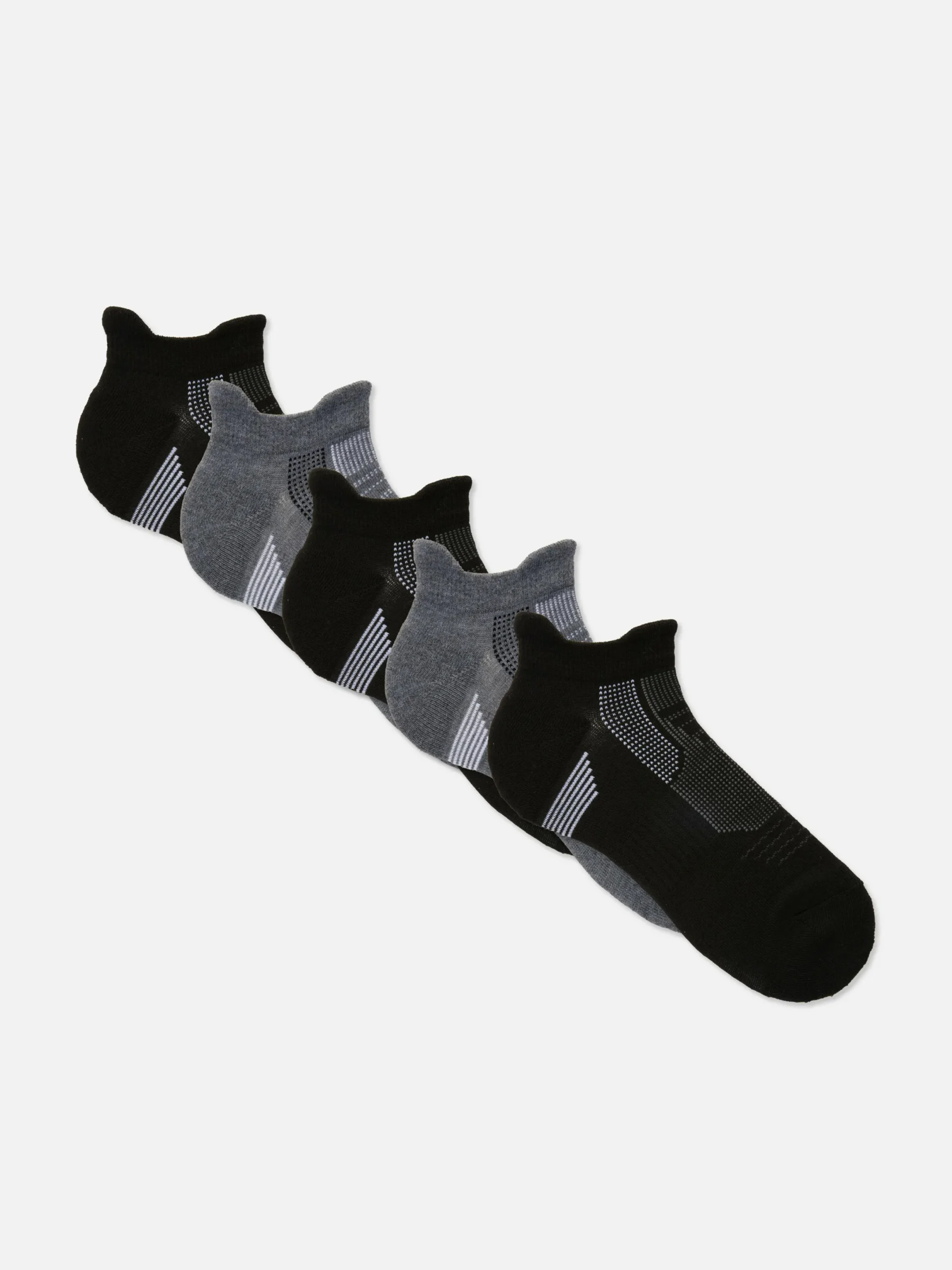 Socken|Sportbekleidung|Primark Performance Sneakersocken, 5er-Pack Schwarz