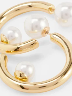 Schmuck|Primark Perlmutt-Creolen Gelb