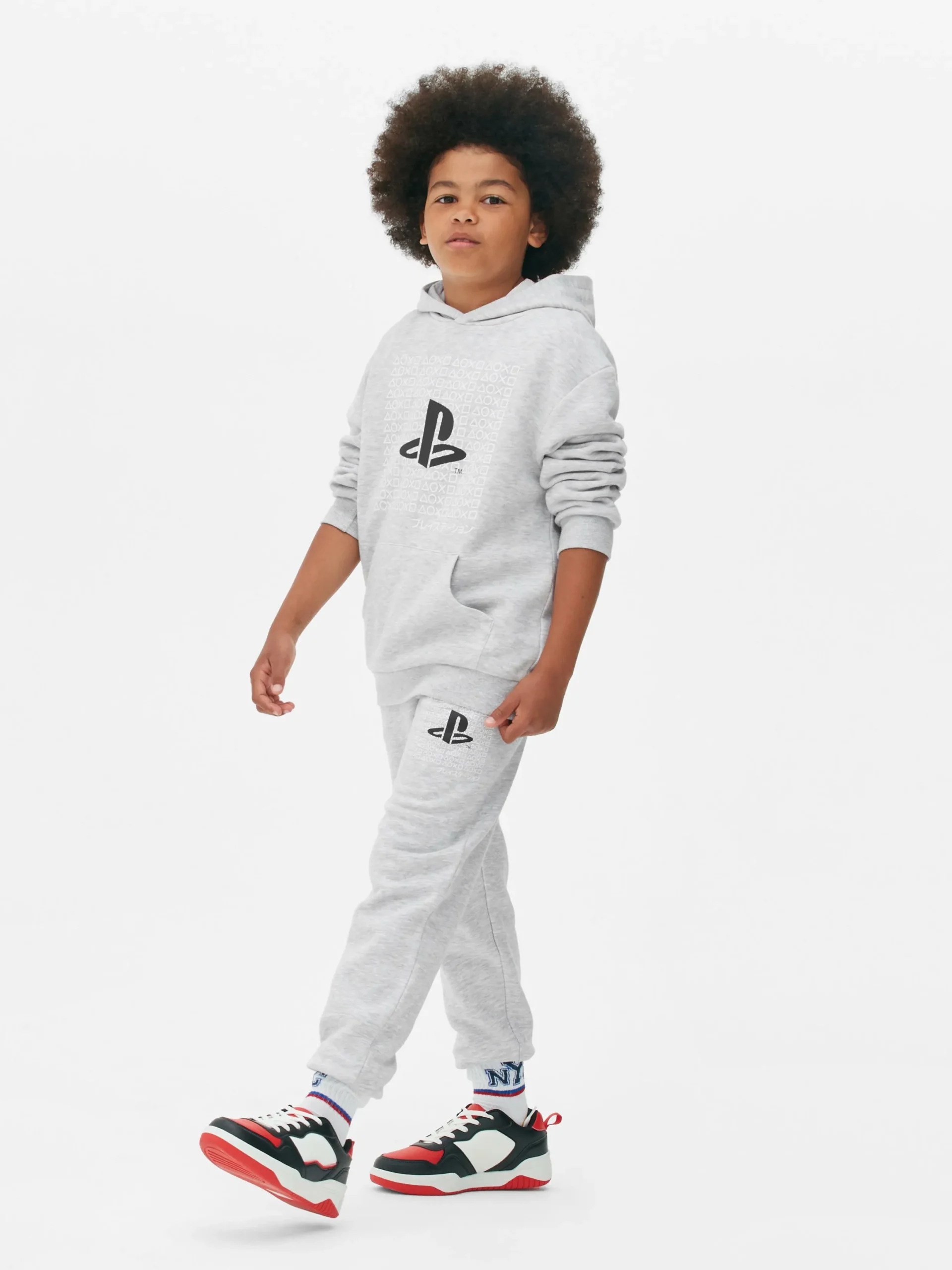 Jogginghosen|Primark „PlayStation“ Jogginghose Mit Logo Grau meliert