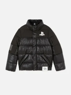 Jacken Und Mäntel|Primark „PlayStation“ Pufferjacke Schwarz