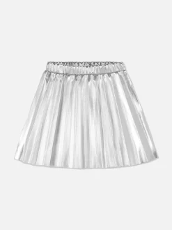 Röcke|Primark Plisseerock In Metallic-Optik Silber