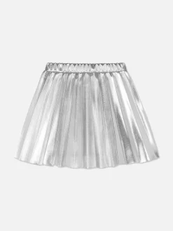 Röcke|Primark Plisseerock In Metallic-Optik Silber