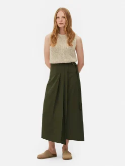 Röcke|Primark Plissierter „The Edit“ Rock Im Utility-Stil Khakifarben