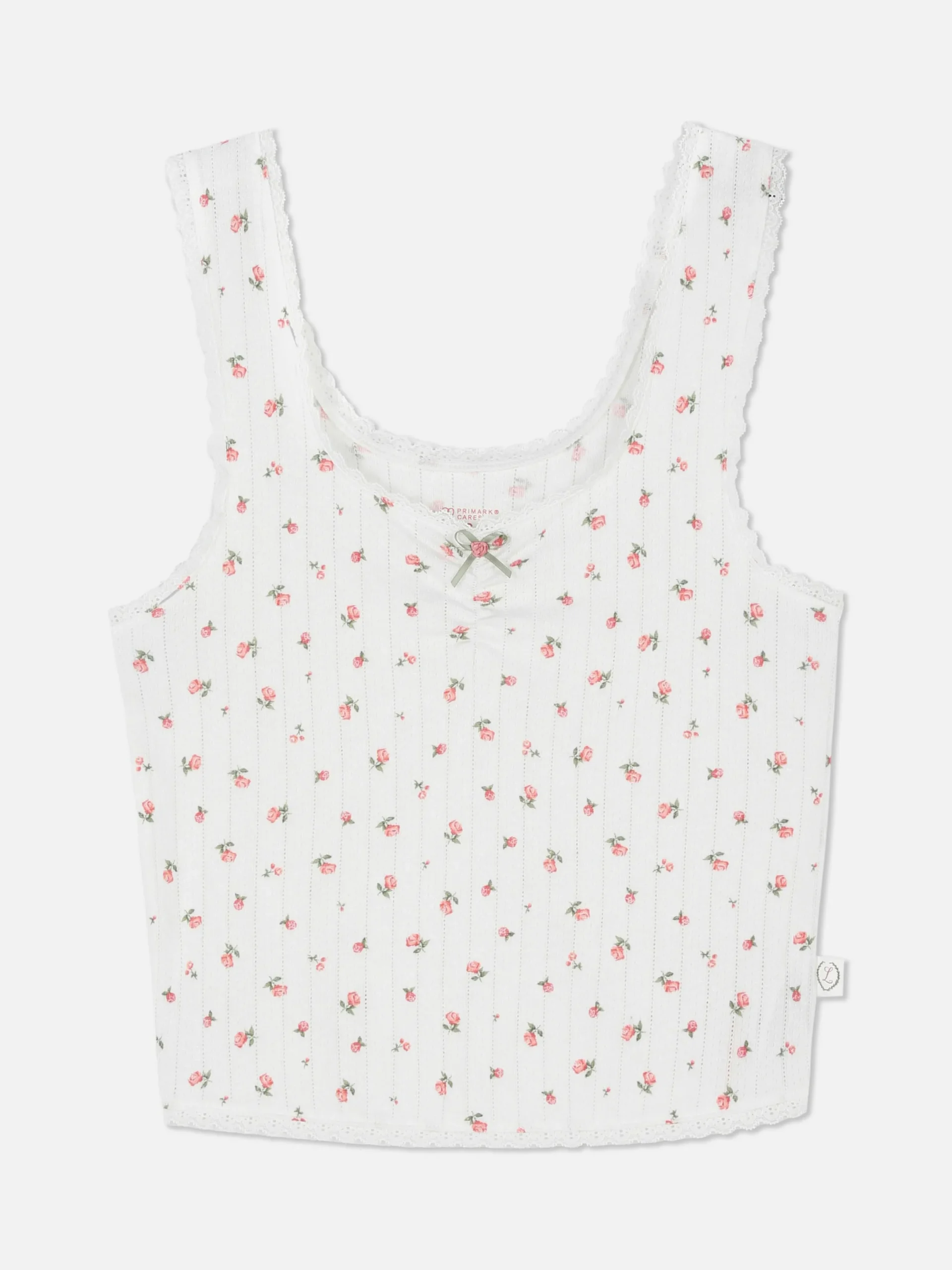 Schlafanzugoberteile|Primark Pointelle-Schlafanzug-Tanktop Mit Rosenmuster Multi