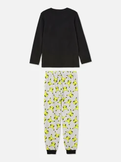 Schlafanzüge Und Nachtwäsche|Primark „Pokémon Pikachu“ Schlafanzug Mit T-Shirt Und Hose Schwarz