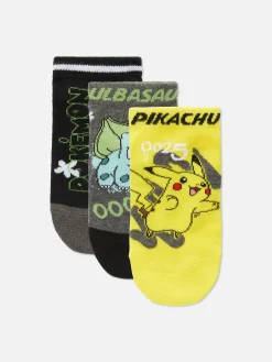 Socken|Primark „Pokémon“ Sneakersocken, 3-er Pack Gelb