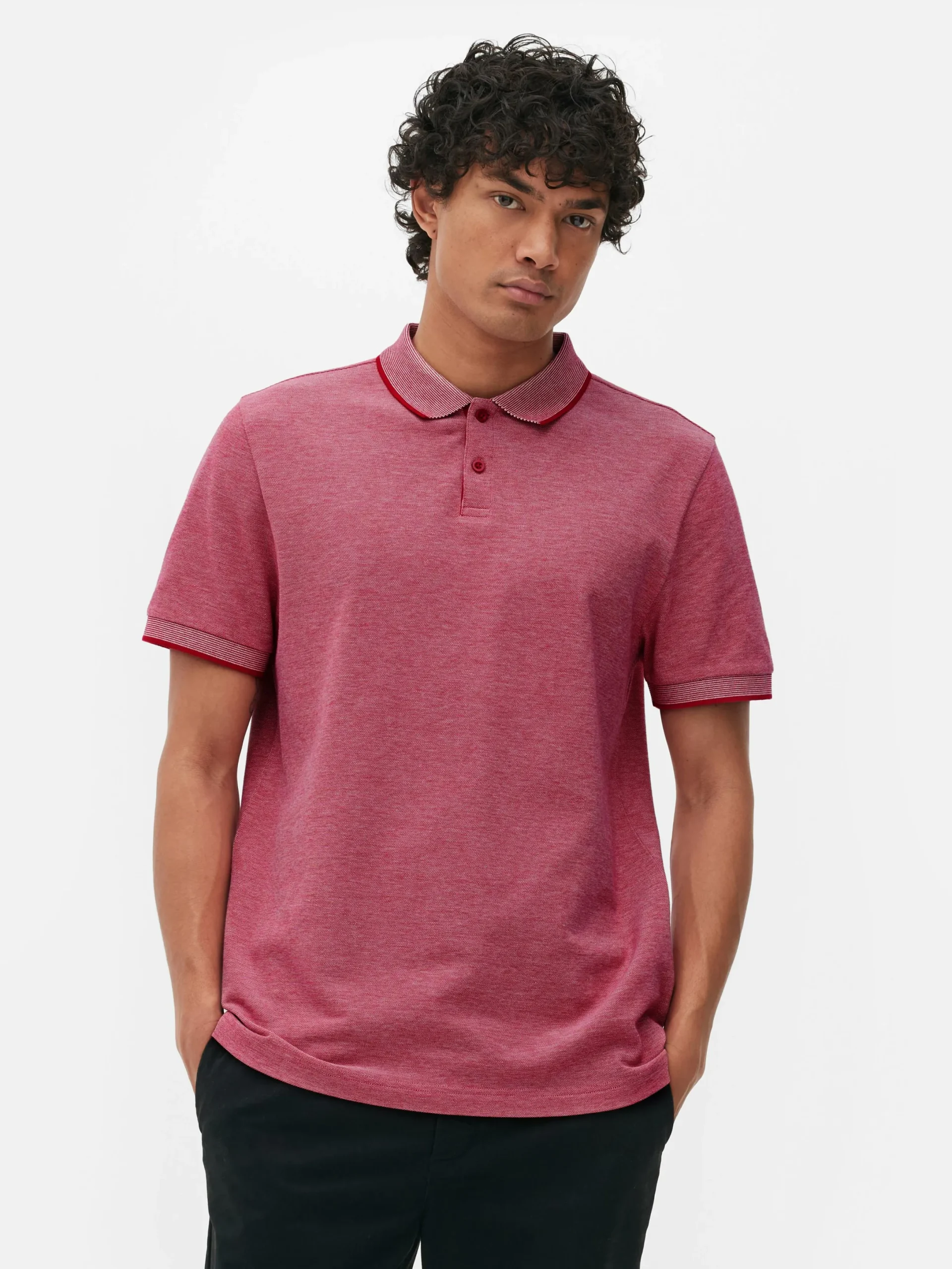 Tops Und T-Shirts|Primark Poloshirt Aus Birdseye-Gewebe Rot