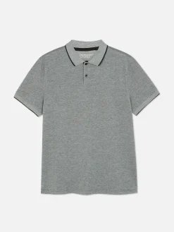 Tops Und T-Shirts|Primark Poloshirt Aus Birdseye-Gewebe Grau