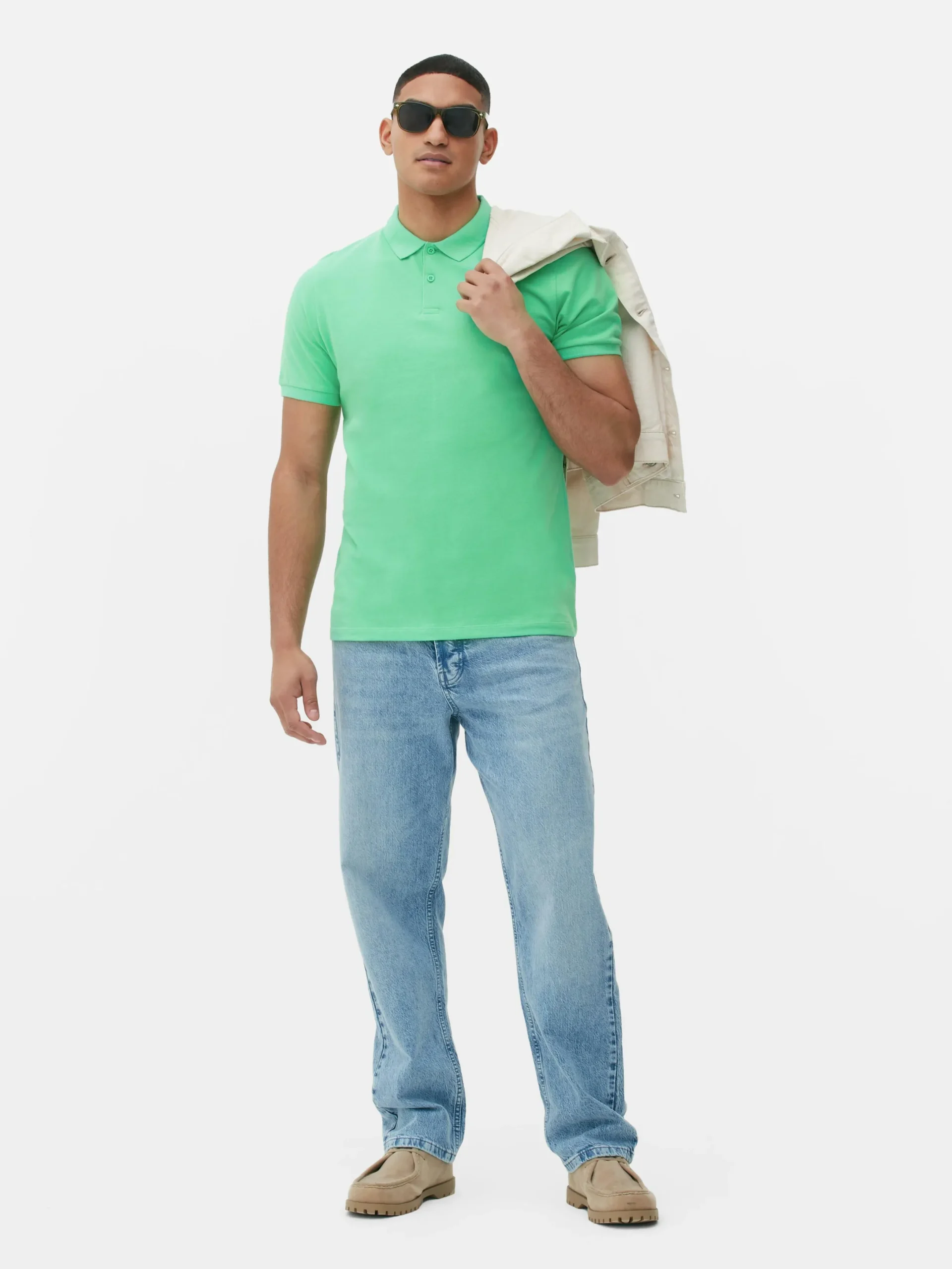Tops Und T-Shirts|Primark Poloshirt Aus Piqué Lindgrün