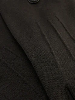 Mützen, Handschuhe Und Schals|Primark Ponté-Strickhandschuhe Mit Kunstlederbesatz Schwarz