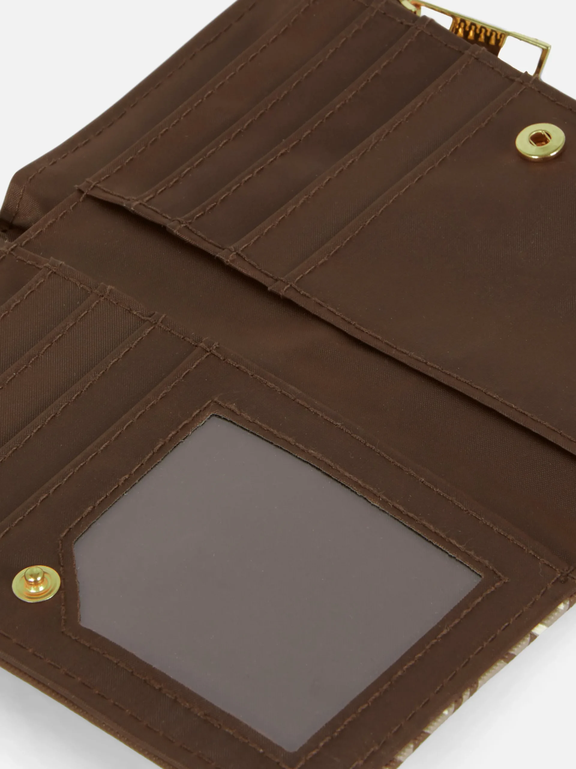 Taschen Und Portemonnaies|Primark Portemonnaie Mit Monogramm Und Reißverschluss Schokoladenbraun