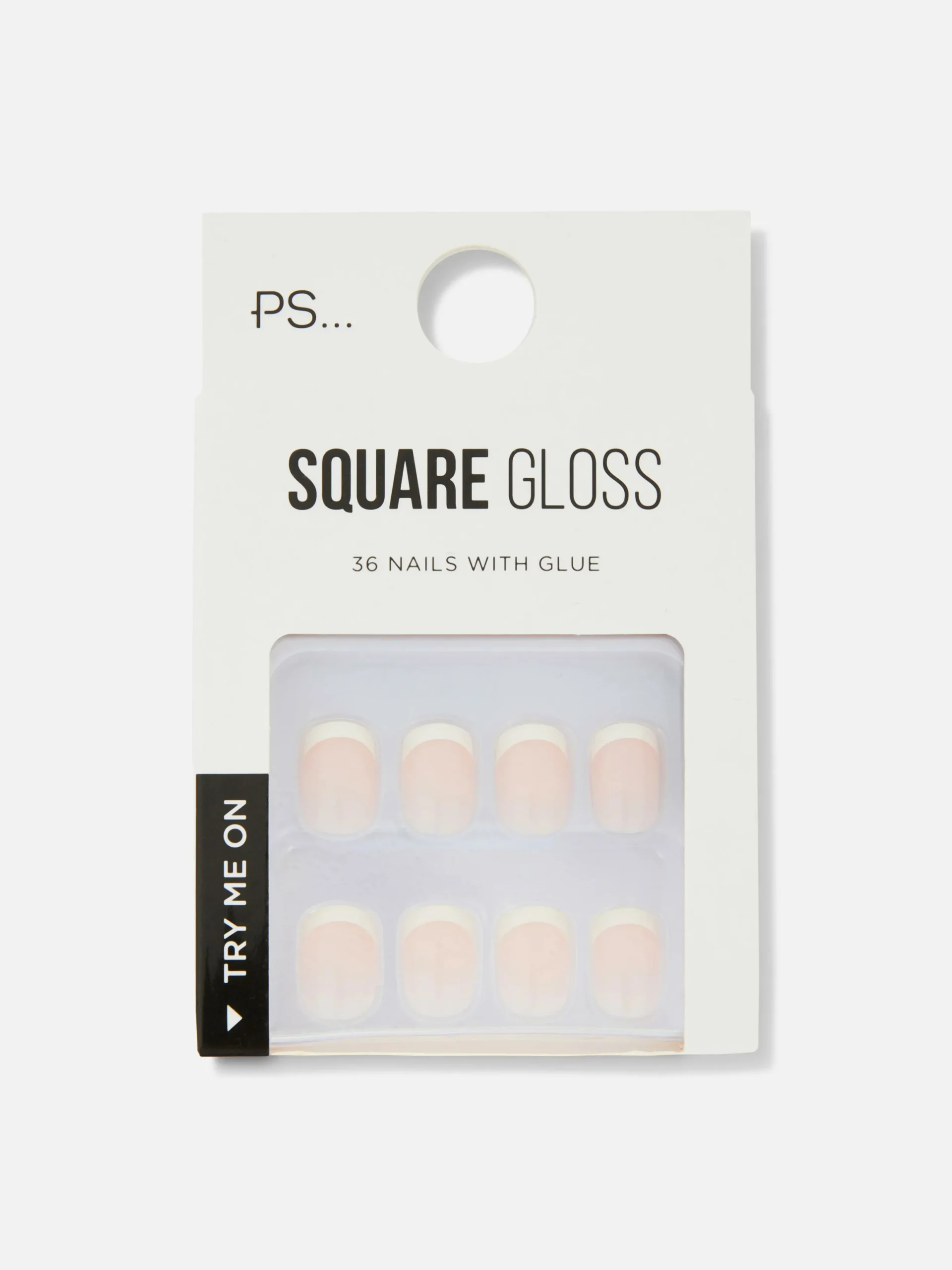Kunstnägel|Primark PS… Eckige, Glänzende Kunstnägel Mit French-Spitze Nude