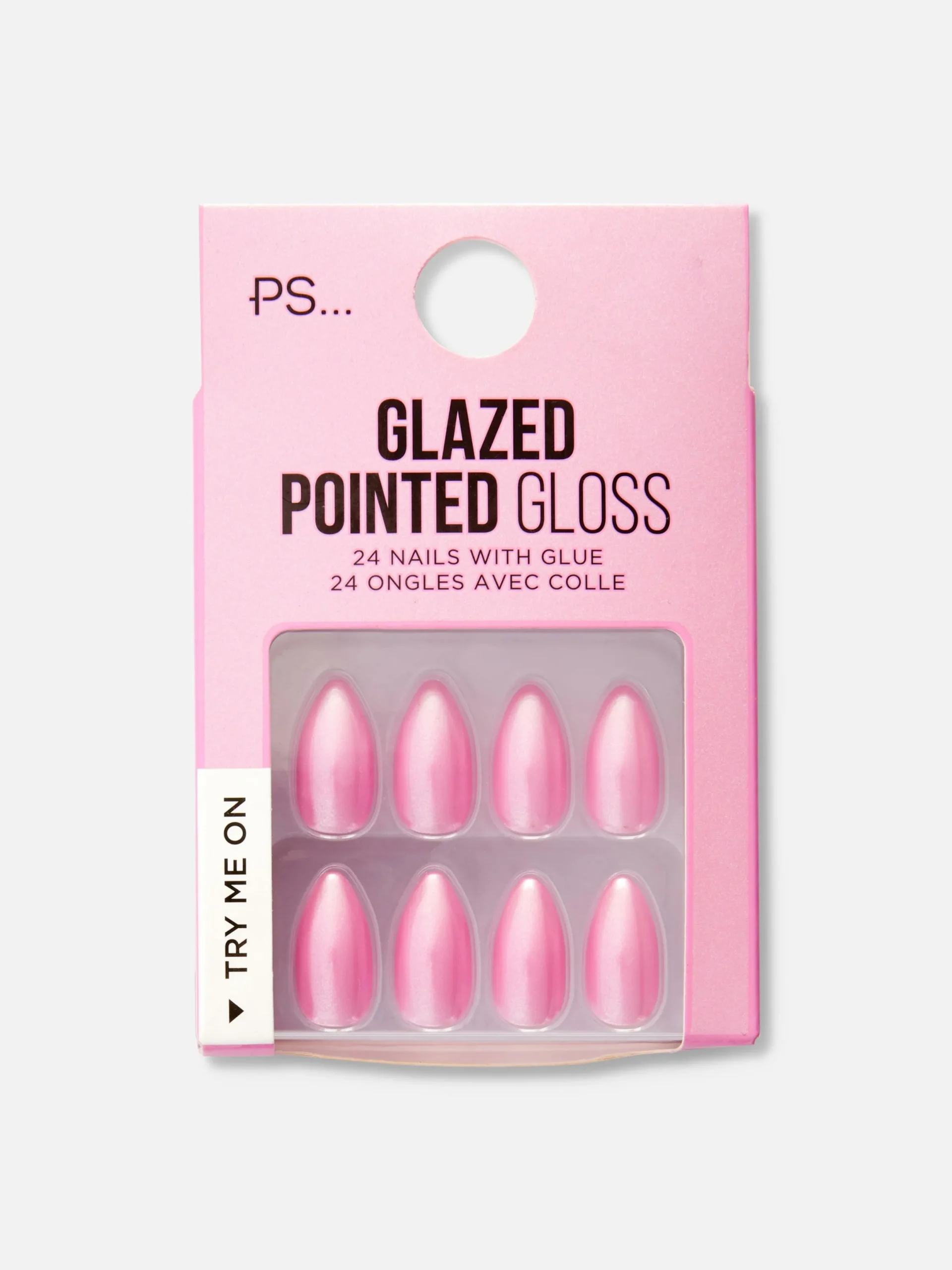 Kunstnägel|Primark PS… Glänzende, Spitze Kunstnägel Rosa