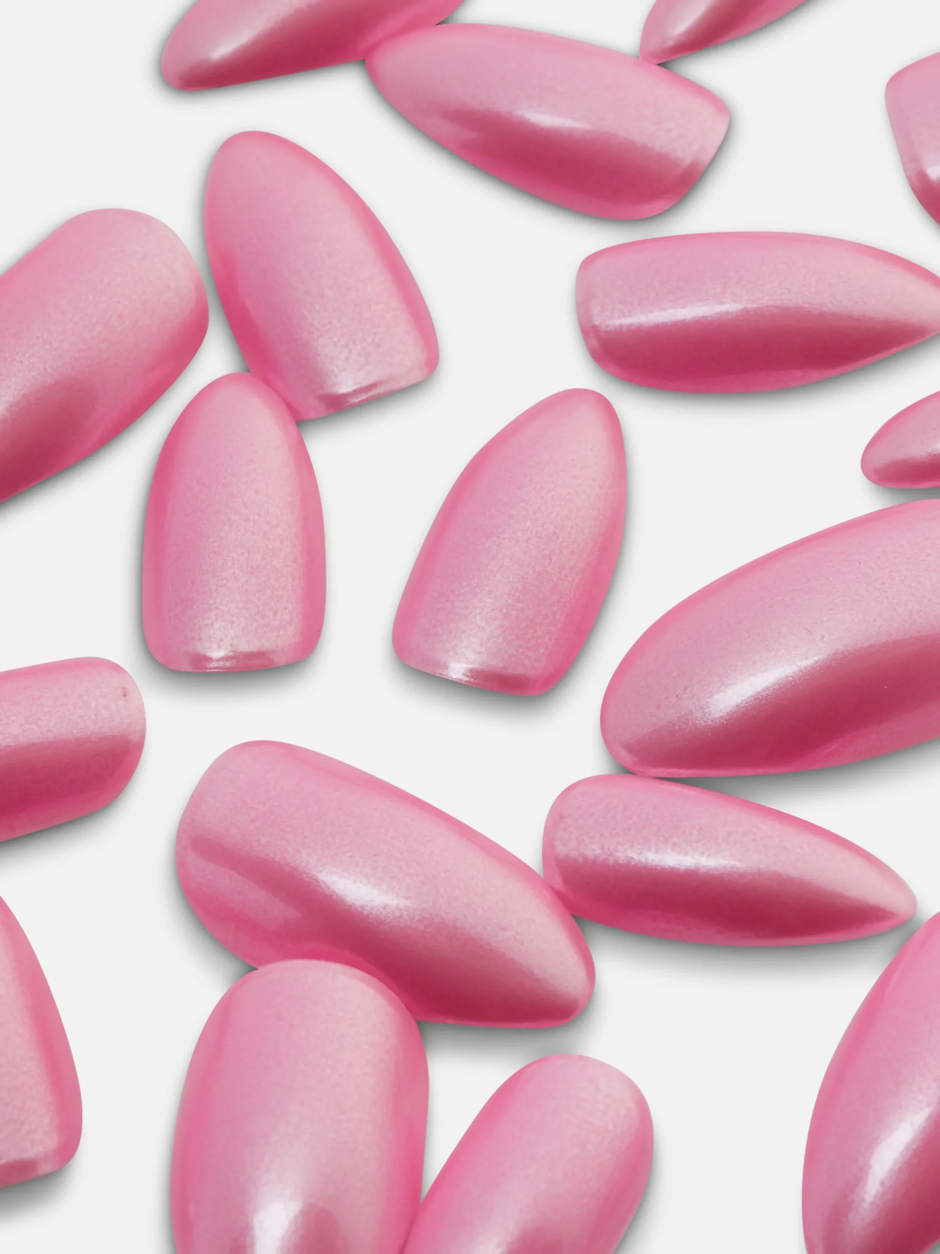 Kunstnägel|Primark PS… Glänzende, Spitze Kunstnägel Rosa
