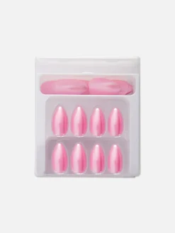 Kunstnägel|Primark PS… Glänzende, Spitze Kunstnägel Rosa